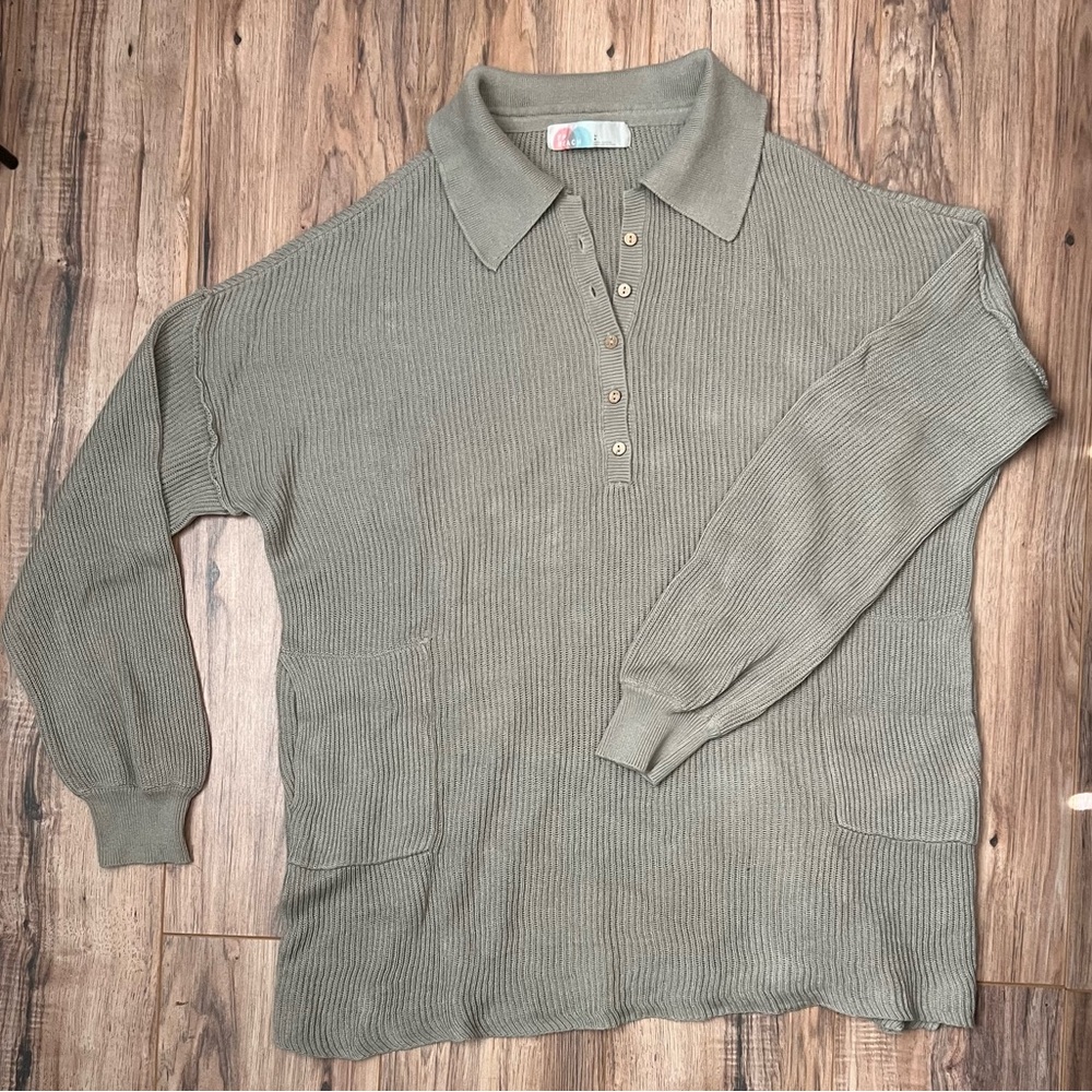 Free People Tan Beach Sweater
